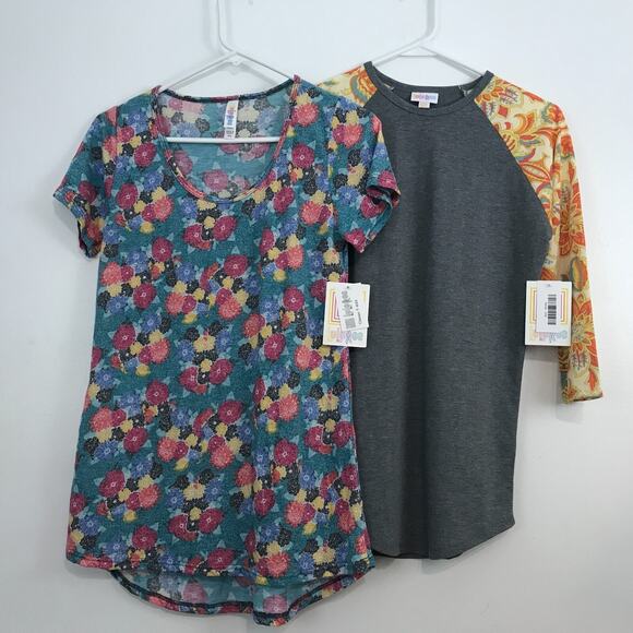 LuLaRoe Tops - (Ma) LuLaRoe Classic T/ Randy Top Shirt Womens Size XXS Fairy Festival Lot of 2
